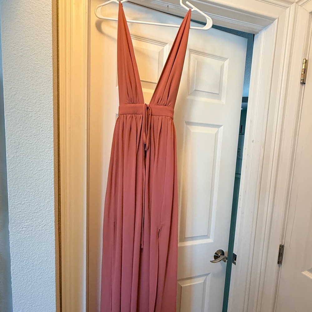 Miss Avenue Blush Pink Gathered Dress
